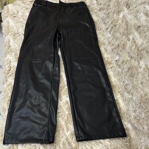 SHEIN Black Faux Leather Pants